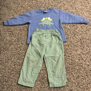 The Bailey Boys Gingham Pant Set